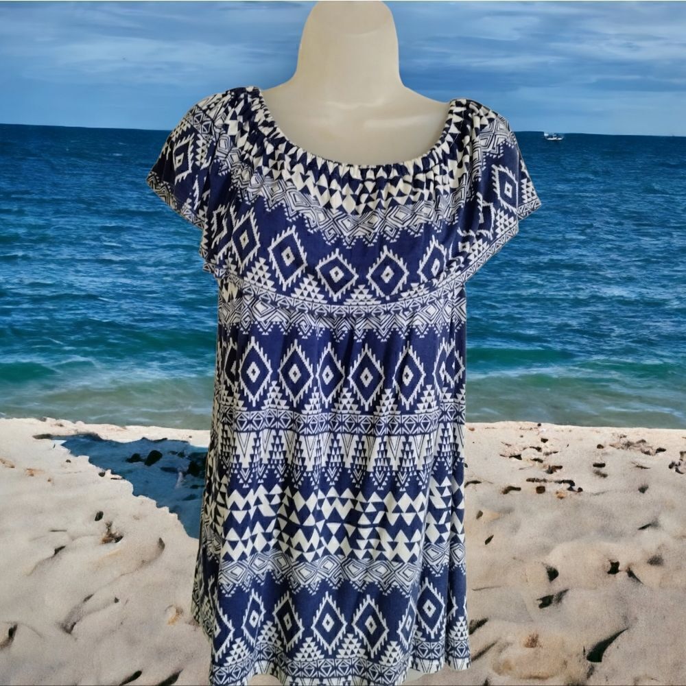 OFF THE SHOULDER  BLOUSE Aztec MEDIUM